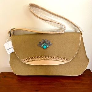 🎉Host Pick🎉OKPTA NWT handbag with turquoise detail